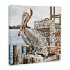 Stupell Industries Pelican Perched on Fishing Dock Canvas Art - 2 of 4