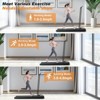 Naysaye Folding Portable Treadmill Under Desk Walking Pad Removable Armrests Cushioned Running Belt for Home Office, Black and Orange, 43.1"*18.5"*30" - 2 of 4