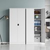 Mlezan Storage Cabinet with Locking Doors, 71" Tall 18" Deep Metal Cabinet with 5 Adjustable Shelves for Pantry, Office,  Home Kitchen Pantry Cabinets - 2 of 4