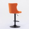 PAGED Bar Stools Set of 2 Height Adjustable Swivel Velvet Counter Stools with Button Tufted Back and Black Base for Bar, Kitchen - 2 of 4