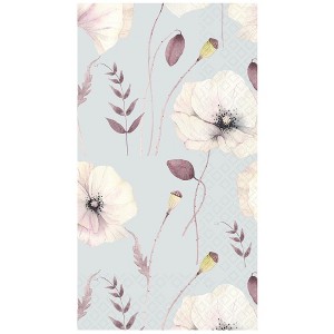 Boston International IHR 3-Ply Paper Guest Napkins, 4.5" x 8.5", Rosemaling (Pack of 20) - 1 of 1