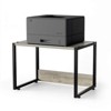 Karl Home Single-Tier Printer Stand P2 Particleboard Washed Gray Combo B 15.7x12x12.2 Inches - 3 of 4