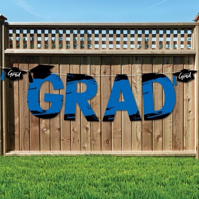 Big Dot of Happiness Blue Grad - Best is Yet to Come - Large Royal Blue Graduation Party Decorations - GRAD - Outdoor Letter Banner