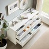 HDZNVF Modern Drawer Bedroom Chest of Drawers with 7 Drawers Dresser, White - 3 of 4