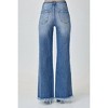 Women's Solice Mid Rise Button Down Wide Leg Jeans - RISEN - 2 of 4