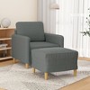 vidaXL Sofa Chair Single Sofa Armchair with Footstool for Living Room Fabric - 2 of 4