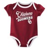 NCAA Oklahoma Sooners Infant Girls' 3pk Bodysuit - 4 of 4