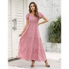 LXT-Women's Square Neck Ruffle Layered Smocked Maternity Dress - 2 of 4