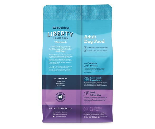 Buckley Liberty Grain Free Dry Dog Food Lamb- 4lb