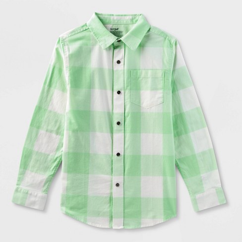 Boys' Long Sleeve Button-down Shirt - Cat & Jack™ White S : Target