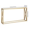 55" Brass Finish Console Table - Henn&Hart - 3 of 4