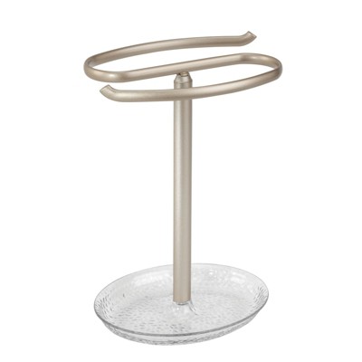 Mdesign Fingertip Towel Holder/tray For Bath Vanity Countertops Target