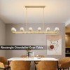 CityFurn 12-Light Modern Rectangle Kitchen Island Chandelier with Glass Shades - 3 of 4