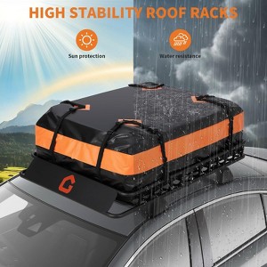 Heavy-Duty Roof Cargo Rack ¨C 200LB Capacity Universal Roof Basket with Cargo Net, Waterproof Bag & Extension Accessory - 1 of 4