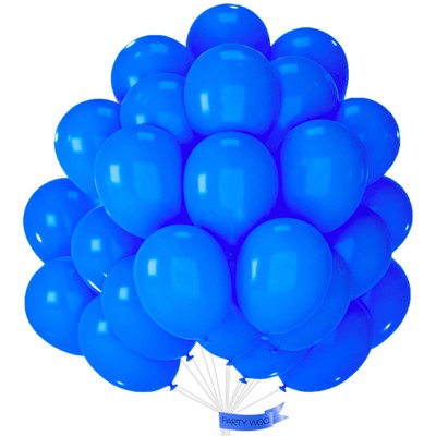 PartyWoo Balloons Royal Blue Matte 12 Inch 50 pcs