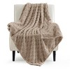 Cozy Comfort by Bedsure | Cute Soft Cozy Checkered 260GSM Throw Blanket for Couch Twin Size White - 2 of 4