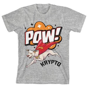 DC League of Super Pets Krypto The Superdog Youth Athletic Heather T-shirt - 1 of 1