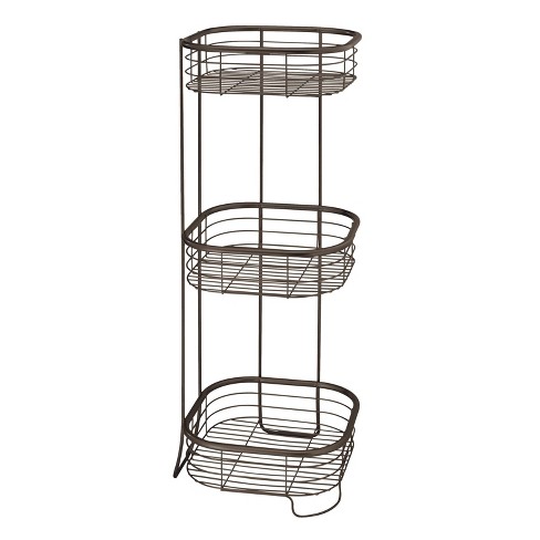 ToiletTree Products Rust Proof Stainless Steel Shower Floor Caddy 3 Tiers 