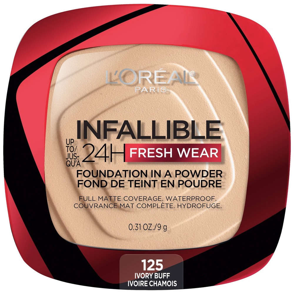 Photos - Other Cosmetics LOreal L'Oreal Paris Infallible Up to 24H Fresh Wear Foundation in a Powder - 125 