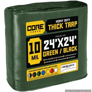 Core Tarps Heavy Duty 10 Mil Tarp Cover, UV Resistant, Rip Proof for Roof, Camping, Patio, Pool, Boat - 1 of 4