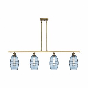 Vaz - 4 Light Stem Hung Island In Industrial Style-8.63 Inches Tall and 48 Inches Wide - 1 of 1