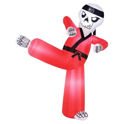 Occasions 6.5' INFLATABLE KARATE SKELETON, 6.5 ft Tall, Multicolored ...