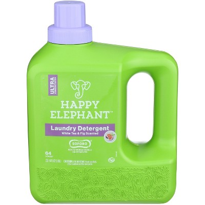 Happy Elephant - Laundry Detergent - White Tea Fig - Case of 4 - 64 fl oz