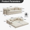 Kumasinova 78.8" Modular Pudding Block Sofa,Floor Sofa Bed with Removable Backrest,Washable Corduroy Cover,Compression Sofa for Living Room,Bedroom - 3 of 4