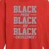 Boys' - Instant Message - Black Pride Joy Excellence Long Sleeve Graphic T-Shirt - 2 of 4