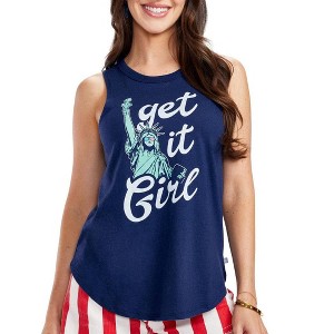Tipsy Elves 4th of July Tank Tops Mens USA Sleeveless Shirts Retro Patriotic American Flag Tanks for Men - 1 of 3
