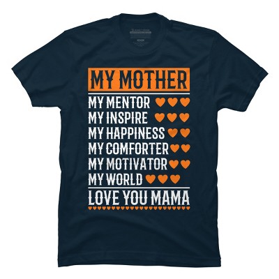 Men's Design By Humans Best Mother Description Hearts By OlaFami T-Shirt