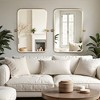 2 Pieces 36 In.H x 24 In.W Iron Rounded Rectangular Silver Hardware Hanging Mirror Frame Wall Mirror - 2 of 4
