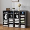 VEVOR Literature Organizer, 36 Compartments Office Mailbox with Adjustable Shelves, Wooden Mailbox Sorter Medium Density Fiberboard, Grey - 2 of 4