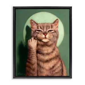 Stupell Industries Cat & Middle Finger, 17" x 21" - 1 of 4