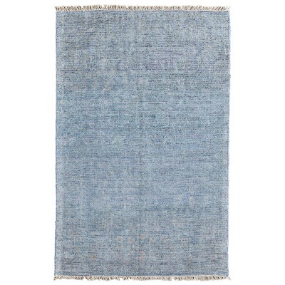 Caldwell Handwoven Blue Wool & Viscose 5' x 7' Area Rug
