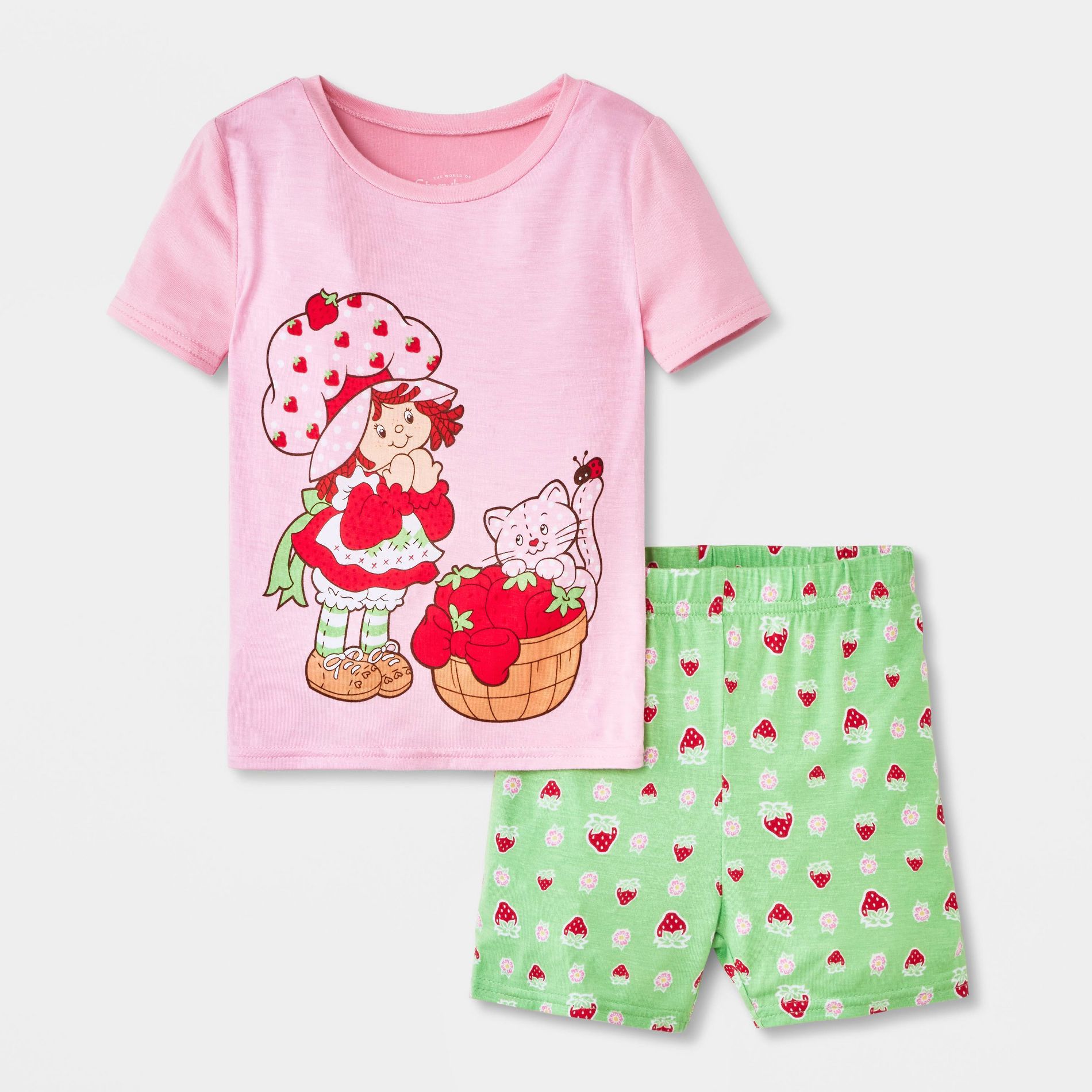 Toddler Girls' 2pc Strawberry Shortcake Pajama Set - Pink