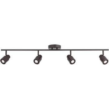 Pro Track Melson 4-Head LED Wall or Ceiling Track Light Fixture Kit GU10 Spot Light Dimmable Brown Bronze Finish Modern Kitchen Bathroom 40" Wide