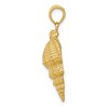 Black Bow Jewelry 14k Yellow Gold 2D Conch Shell Pendant - 2 of 4