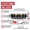 AMERICAN MODIFIED Grille w/ Amber LEDs & Emblem Holder, Compatible with 2019-2021 Chevy Silverado 1500, Armor, Glossy Black - 4 of 4