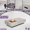 60" Propane Gas Fire Pit Table, 50,000 BTU Rectangular Concrete Outdoor Firepit for Patio, Deck, Garden & Backyard – Light Gray - 3 of 4