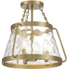 Savoy House Crawford 3 - Light Semi-Flush Mount in  Warm Brass - 3 of 3
