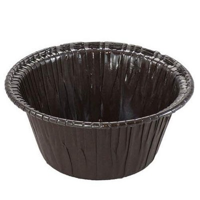 Novacart OP80/38 Brown Ecos Disposable Baking Mold 2-3/8 Inch Bottom Diameter x 1-9/16 Inch High - Pack of 100