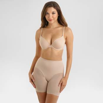 Slimshaper By Miracle Brands Women's High-waisted Tummy Tuck Thigh Slimmer  - Warm Beige Xxl : Target