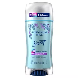 Secret Aluminum Free Deodorant for Women - Lavender - 2.4oz