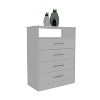 PAGED Dresser for Bedroom Modern Storage Cabinet with Drawers and Metal Rails for Living Room, Hallway - 3 of 4