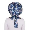 Anna-Kaci Women Silk Bonnet for Sleeping Satin Hair Bonnet with Floral Print and Long Tie Band - 4 of 4