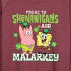 Women's - SpongeBob Squarepants - Prone To Shenanigans And Malarkey Lightweight French Terry Wide Neck Long Sleeve Shirt - 2 of 4