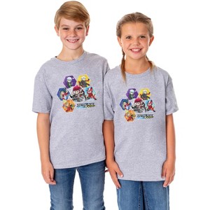 Beyblade Burst TV Show Series Boys' Unisex Characters Crewneck T-Shirt Grey - 1 of 4