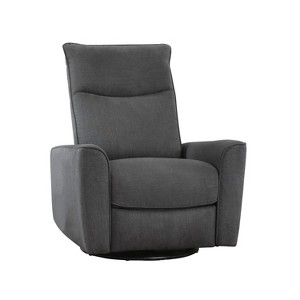 Candace Fabric Swivel Recliner Charcoal - Abbyson Living, Grey