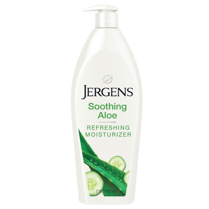 Jergens Soothing Aloe Hand and Body Lotion, Dermatologist Tested, 1 of 9